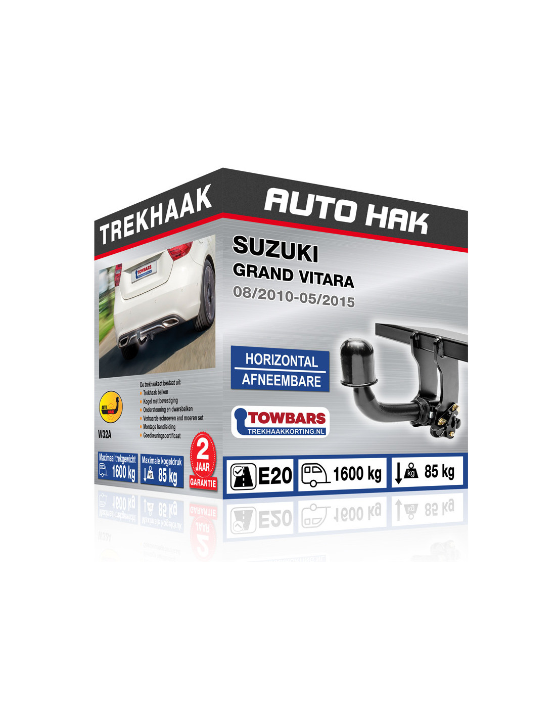 Trekhaak SUZUKI GRAND VITARA 3 Deurs X30 2010 2011 2012 2013