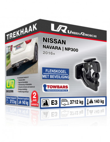 Trekhaak Nissan NAVARA | NP300 Flenskogel trekhaak, met beveiliging