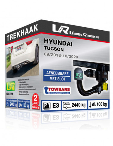 Trekhaak Hyundai TUCSON Verticaal afneembare trekhaak met slot