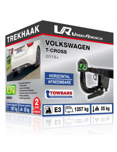 Trekhaak Volkswagen T-CROSS Horizontal afneembare trekhaak