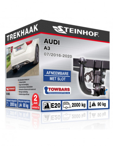 Trekhaak Audi A3 vertikal abnehmbar