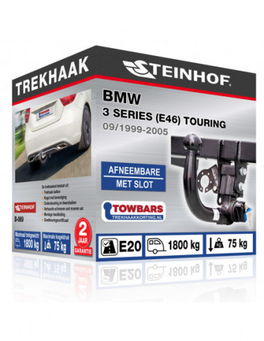 Trekhaak BMW 3 SERIES (E46) TOURING vertikal abnehmbar