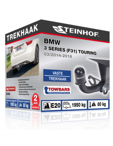 Trekhaak BMW 3 SERIES (F31) TOURING Vaste trekhaak
