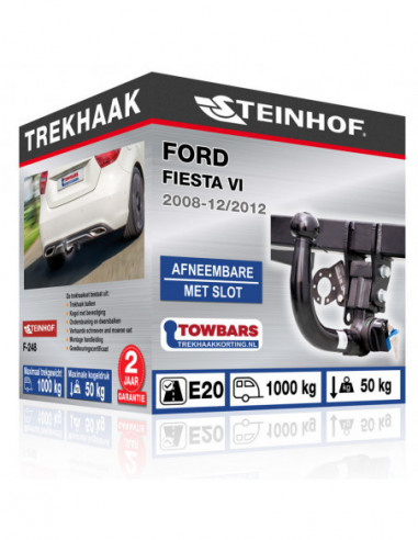 Trekhaak Ford FIESTA VI vertikal abnehmbar