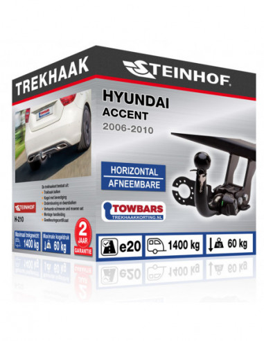 Trekhaak Hyundai ACCENT Horizontal afneembare trekhaak