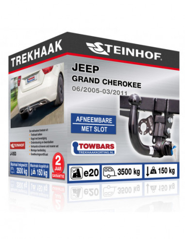 Trekhaak Jeep GRAND CHEROKEE vertikal abnehmbar