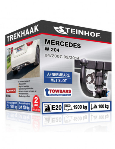 Trekhaak Mercedes W 204 vertikal abnehmbar