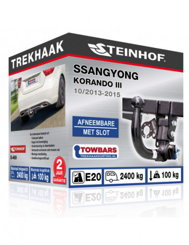 Trekhaak Ssangyong KORANDO III vertikal abnehmbar