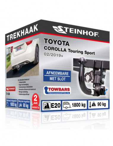 Trekhaak Toyota COROLLA Touring Sport vertikal abnehmbar