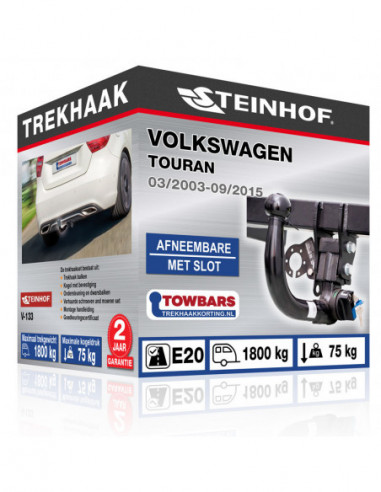 Trekhaak Volkswagen TOURAN vertikal abnehmbar