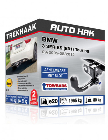 Trekhaak BMW 3 SERIES (E91) Touring vertikal abnehmbar
