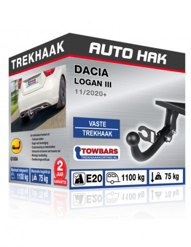 Trekhaak DACIA LOGAN III Vaste trekhaak