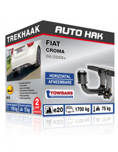 Trekhaak FIAT CROMA Horizontal afneembare trekhaak