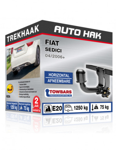 Trekhaak FIAT SEDICI Horizontal afneembare trekhaak