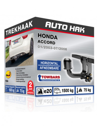 Trekhaak HONDA ACCORD Horizontal afneembare trekhaak