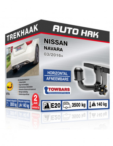 Trekhaak NISSAN NAVARA Horizontal afneembare trekhaak