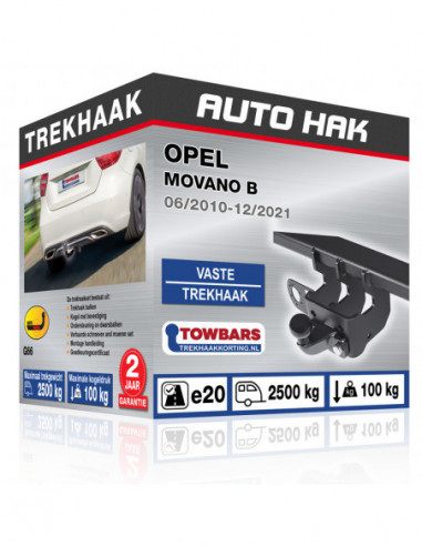 Trekhaak OPEL MOVANO B Vaste trekhaak