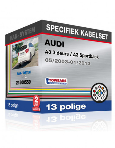 Specifieke kabelset voor de  AUDI A3 3 deurs / A3 Sportback, 2003, 2004, 2005, 2006, 2007, 2008, 2009, 2010, 2011, 2012, 2013 [1