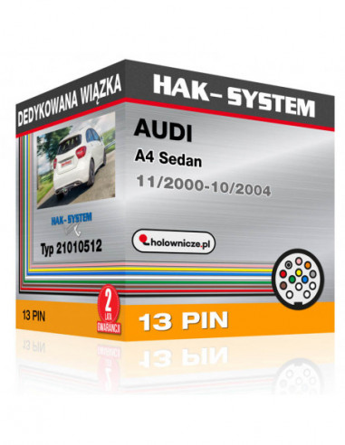 Specifieke kabelset voor de  AUDI A4 Sedan, 2000, 2001, 2002, 2003, 2004 [13 polige]