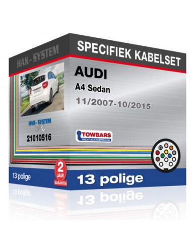 Specifieke kabelset voor de  AUDI A4 Sedan, 2007, 2008, 2009, 2010, 2011, 2012, 2013, 2014, 2015 [13 polige]