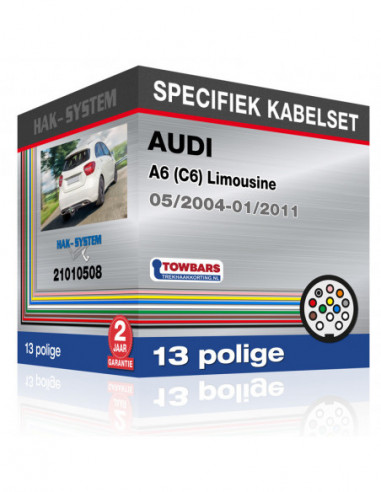 Specifieke kabelset voor de  AUDI A6 (C6) Limousine, 2004, 2005, 2006, 2007, 2008, 2009, 2010, 2011 [13 polige]