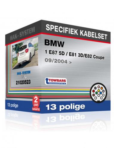 Specifieke kabelset voor de  BMW 1 E87 5D / E81 3D/E82 Coupe, 2004, 2005, 2006, 2007, 2008, 2009, 2010, 2011, 2012, 2013 [13 pol