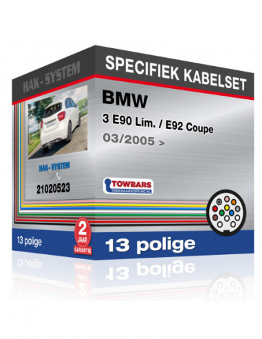 Specifieke kabelset voor de  BMW 3 E90 Lim. / E92 Coupe, 2005, 2006, 2007, 2008, 2009, 2010, 2011, 2012, 2013, 2014 [13 polige]