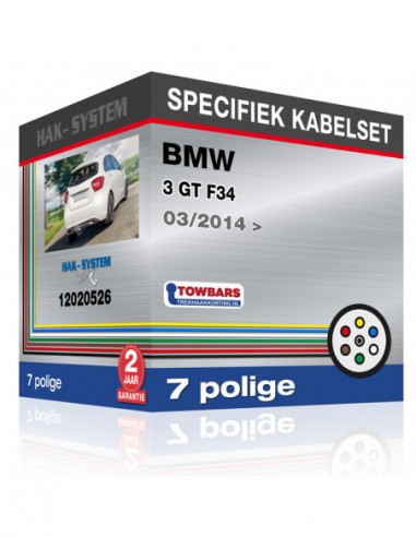 Specifieke kabelset voor de  BMW 3 GT F34, 2014, 2015, 2016, 2017, 2018, 2019, 2020, 2021, 2022, 2023 [7 polige]