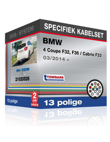 Specifieke kabelset voor de  BMW 4 Coupe F32, F36 / Cabrio F33, 2014, 2015, 2016, 2017, 2018, 2019, 2020, 2021, 2022, 2023 [13 p