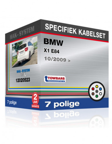 Specifieke kabelset voor de  BMW X1 E84, 2009, 2010, 2011, 2012, 2013, 2014, 2015, 2016, 2017, 2018 [7 polige]