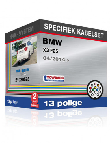 Specifieke kabelset voor de  BMW X3 F25, 2014, 2015, 2016, 2017, 2018, 2019, 2020, 2021, 2022, 2023 [13 polige]