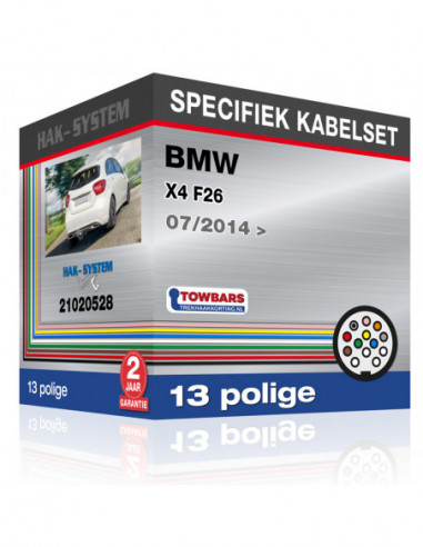Specifieke kabelset voor de  BMW X4 F26, 2014, 2015, 2016, 2017, 2018, 2019, 2020, 2021, 2022, 2023 [13 polige]