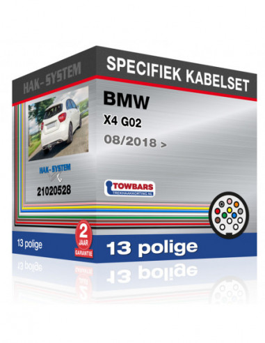 Specifieke kabelset voor de  BMW X4 G02, 2018, 2019, 2020, 2021, 2022, 2023 [13 polige]