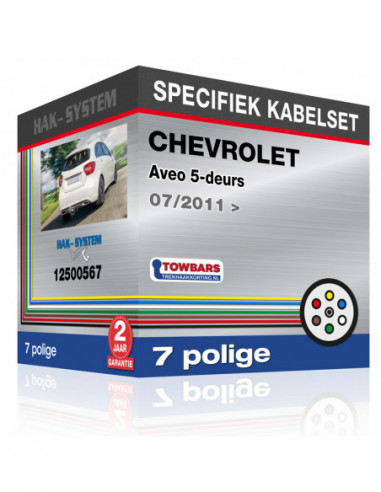 Specifieke kabelset voor de  CHEVROLET Aveo 5-deurs, 2011, 2012, 2013, 2014, 2015, 2016, 2017, 2018, 2019, 2020 [7 polige]