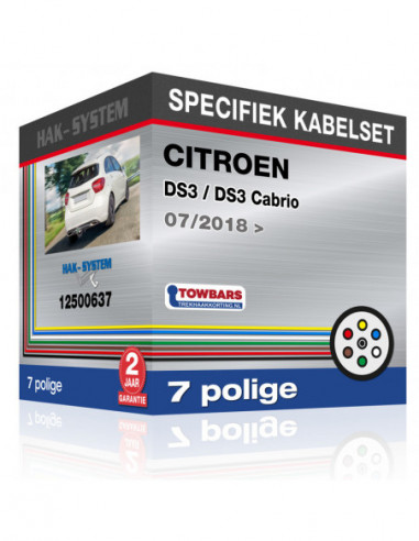 Specifieke kabelset voor de  CITROEN DS3 / DS3 Cabrio, 2018, 2019, 2020, 2021, 2022, 2023 [7 polige]