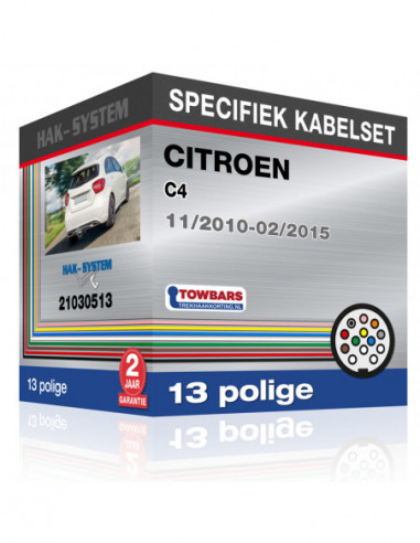 Specifieke kabelset voor de  CITROEN C4, 2010, 2011, 2012, 2013, 2014, 2015 [13 polige]