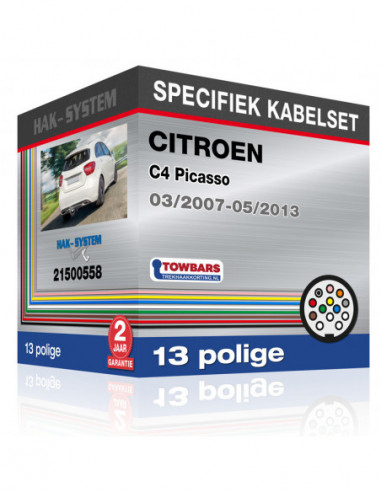 Specifieke kabelset voor de  CITROEN C4 Picasso, 2007, 2008, 2009, 2010, 2011, 2012, 2013 [13 polige]
