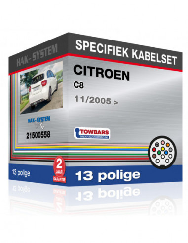 Specifieke kabelset voor de  CITROEN C8, 2005, 2006, 2007, 2008, 2009, 2010, 2011, 2012, 2013, 2014 [13 polige]