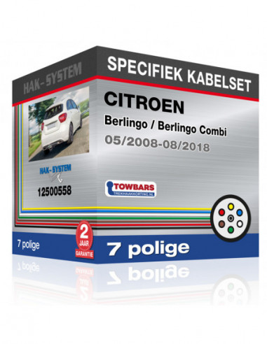Specifieke kabelset voor de  CITROEN Berlingo / Berlingo Combi, 2008, 2009, 2010, 2011, 2012, 2013, 2014, 2015, 2016, 2017, 2018
