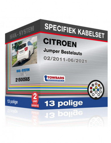 Specifieke kabelset voor de  CITROEN Jumper Bestelauto, 2011, 2012, 2013, 2014, 2015, 2016, 2017, 2018, 2019, 2020, 2021 [13 pol