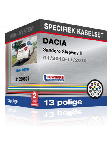 Specifieke kabelset voor de  DACIA Sandero Stepway II, 2013, 2014, 2015, 2016 [13 polige]