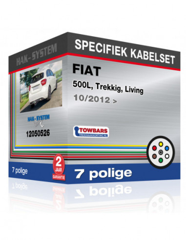 Specifieke kabelset voor de  FIAT 500L, Trekkig, Living, 2012, 2013, 2014, 2015, 2016, 2017, 2018, 2019, 2020, 2021 [7 polige]
