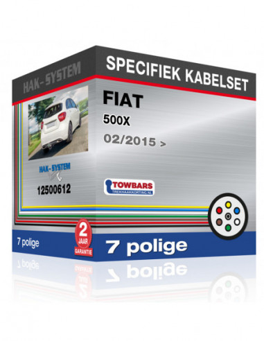Specifieke kabelset voor de  FIAT 500X, 2015, 2016, 2017, 2018, 2019, 2020, 2021, 2022, 2023 [7 polige]