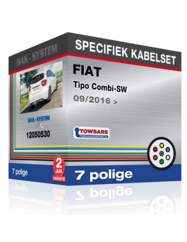 Specifieke kabelset voor de  FIAT Tipo Combi-SW, 2016, 2017, 2018, 2019, 2020, 2021, 2022, 2023 [7 polige]