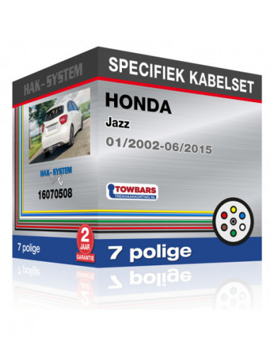 Specifieke kabelset voor de  HONDA Jazz, 2002, 2003, 2004, 2005, 2006, 2007, 2008, 2009, 2010, 2011, 2012, 2013, 2014, 2015 [7 p