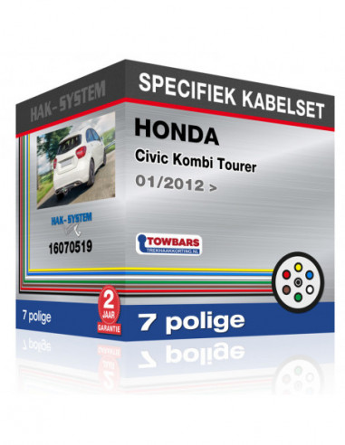Specifieke kabelset voor de  HONDA Civic Kombi Tourer, 2012, 2013, 2014, 2015, 2016, 2017, 2018, 2019, 2020, 2021 [7 polige]