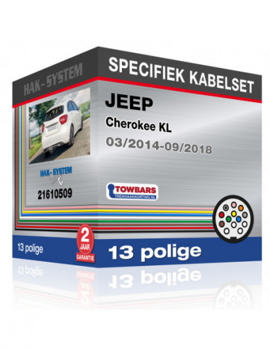 Specifieke kabelset voor de  JEEP Cherokee KL, 2014, 2015, 2016, 2017, 2018 [13 polige]