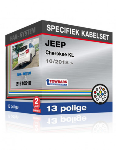 Specifieke kabelset voor de  JEEP Cherokee KL, 2018, 2019, 2020, 2021, 2022, 2023 [13 polige]