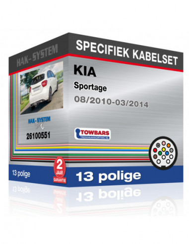 Specifieke kabelset voor de  KIA Sportage, 2010, 2011, 2012, 2013, 2014 [13 polige]