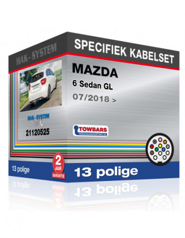 Specifieke kabelset voor de  MAZDA 6 Sedan GL, 2018, 2019, 2020, 2021, 2022, 2023 [13 polige]